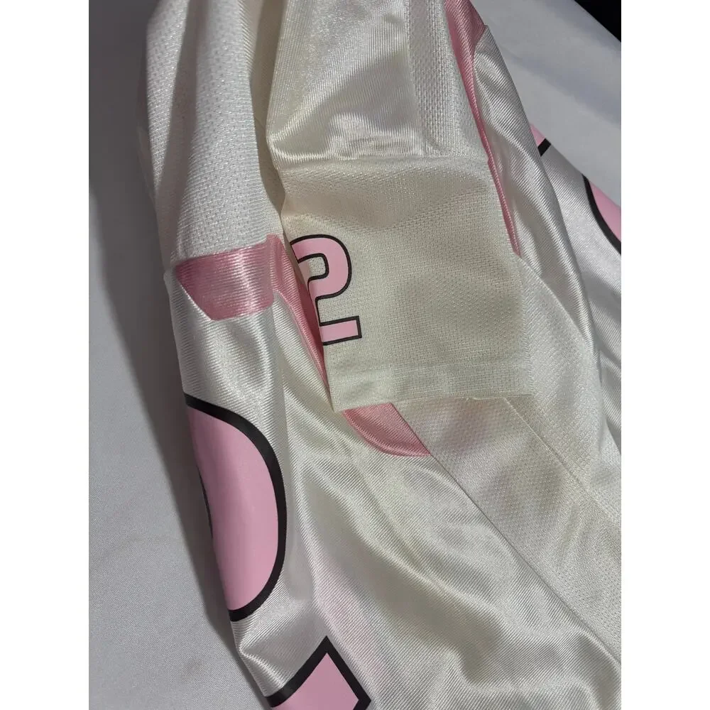 Nike Miami Hurricanes Women's #2 White and Pink Jersey - Size Small